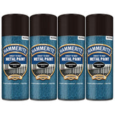 4X Hammerite Hammered Black Spray Paint 400ml Spray Paint